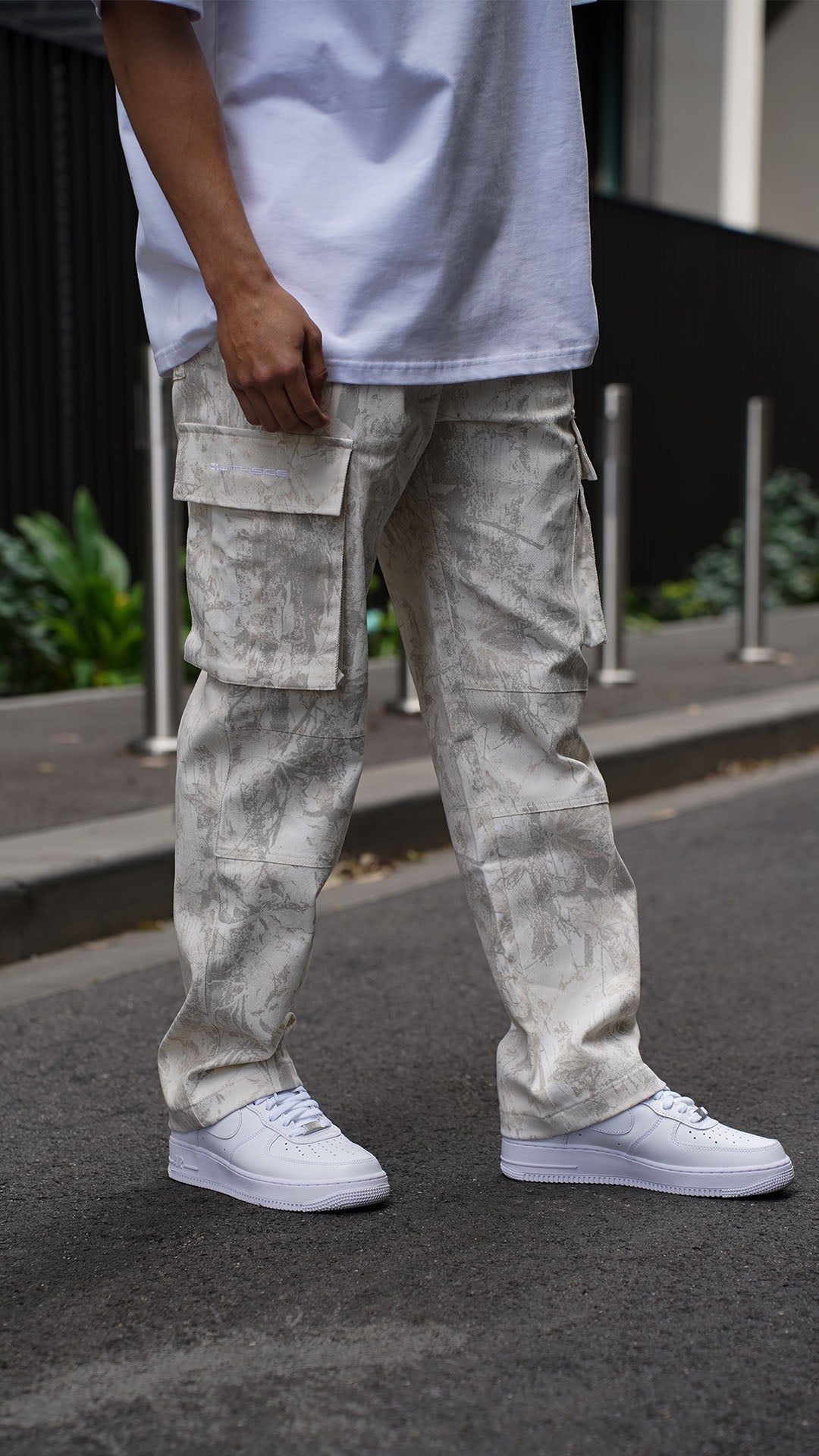 Southside - Cargo Pants (Cream Camo)